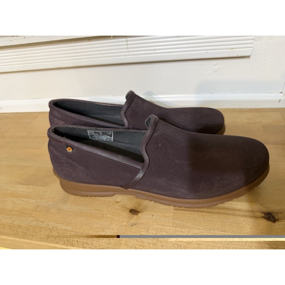 BOGS SWEETPEA SLIP WATERPROOF SHOES WOMENS 12 BROWN SLIP ON GARDEN RAIN COMFORT